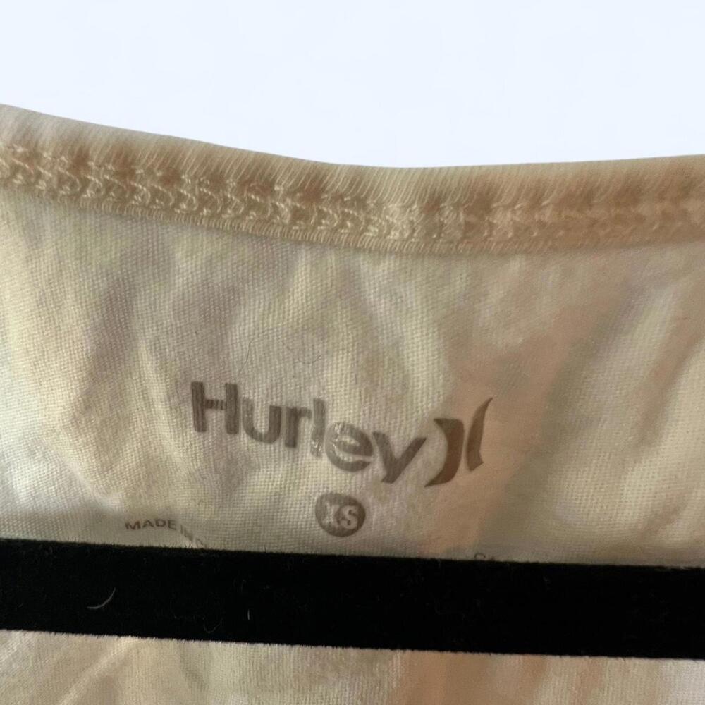 White,  Hurley Tank Top With Ocean Design, Size XS - Picture 3 of 3